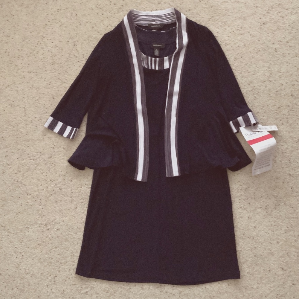 R&M Richards Dress and Jacket, Sz 6, Navy, NWT